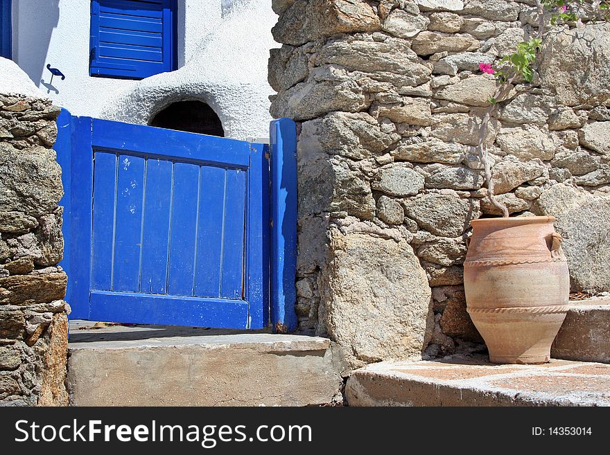 The Greek Blue Door