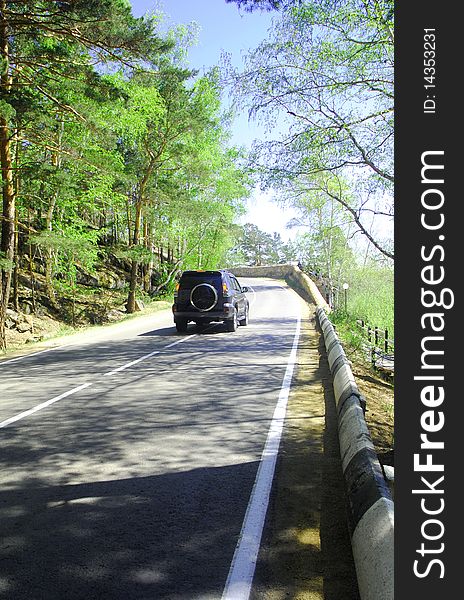 Road, speed, weather and fine landscape. Road, speed, weather and fine landscape