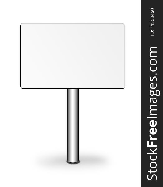 White billboard space to insert image or text: Illustration