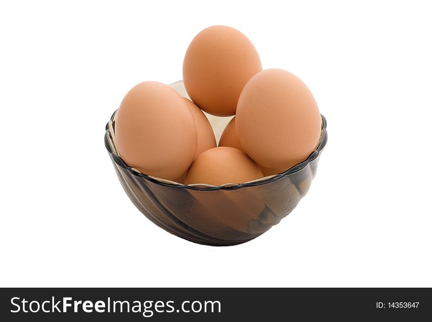 Chicken eggs on vase