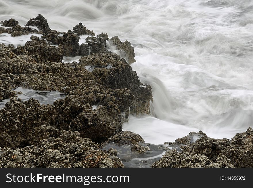 Breakers at the coast of Mallorca