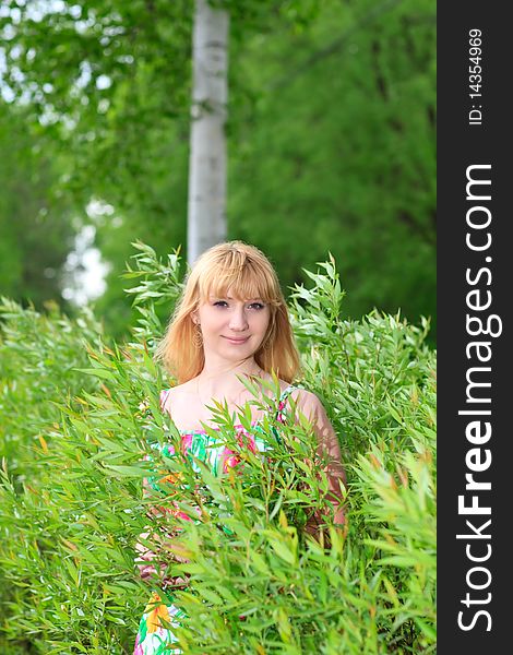 Woman Among Plants