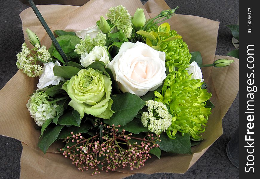 Beautiful colorful flowers bouquet closeup