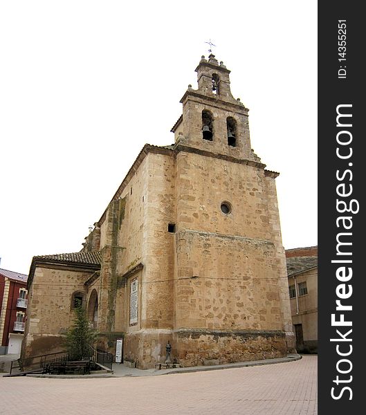 Old stone church in a Spanish province