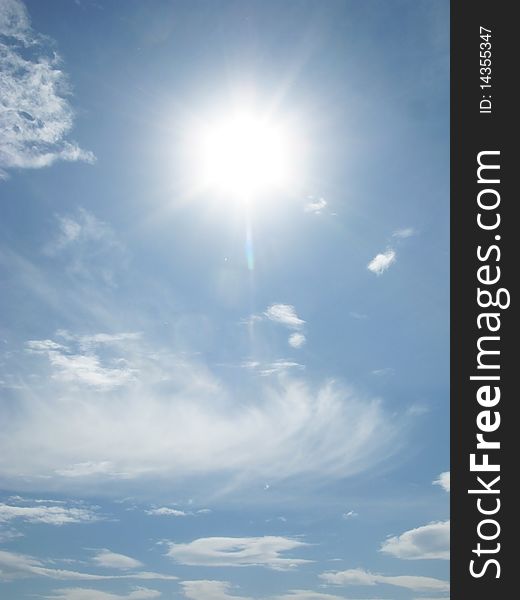 Clouds on a background of the blue sky. Clouds on a background of the blue sky