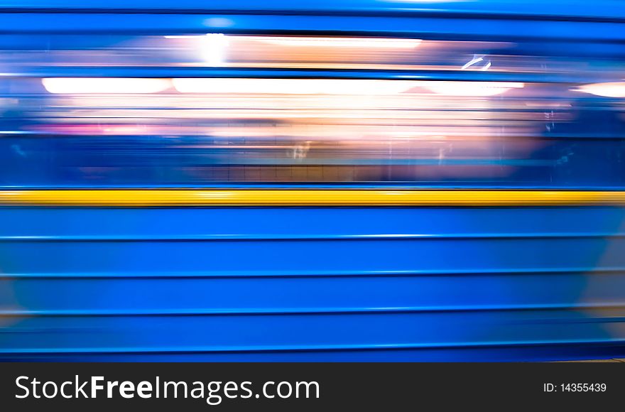 Public transportation in motion blur. Public transportation in motion blur