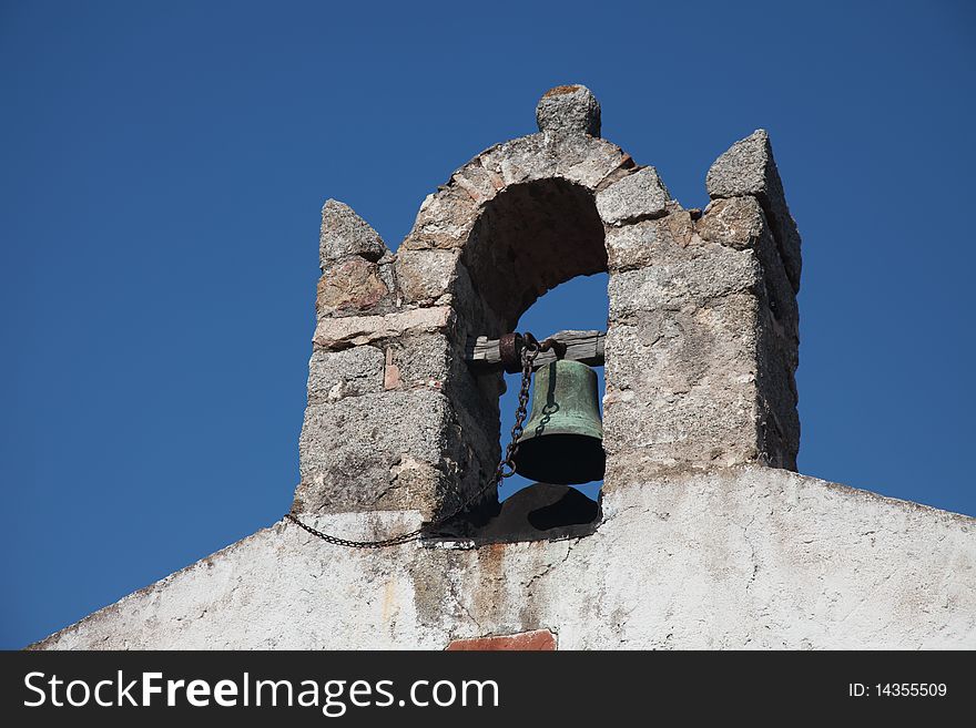 Italy Sardegna little bell tower church Romanesque