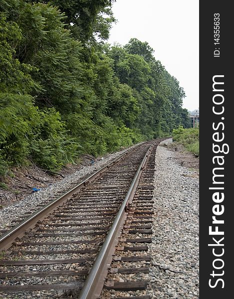 Railroad tracks in Charlottesville, Virginia, near Thomas Jefferson's home. Railroad tracks in Charlottesville, Virginia, near Thomas Jefferson's home