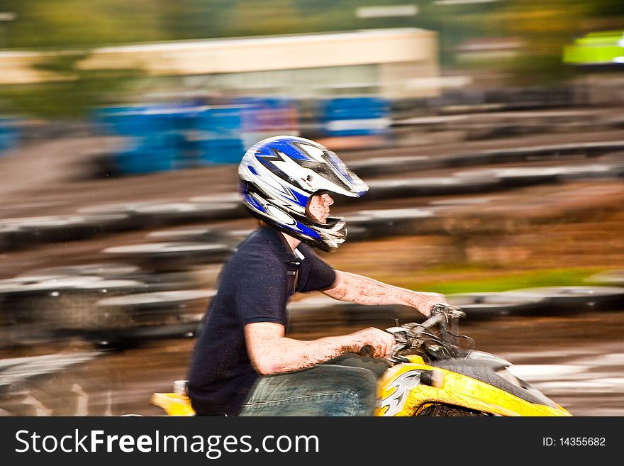 Boy Enjoys Quad Driving