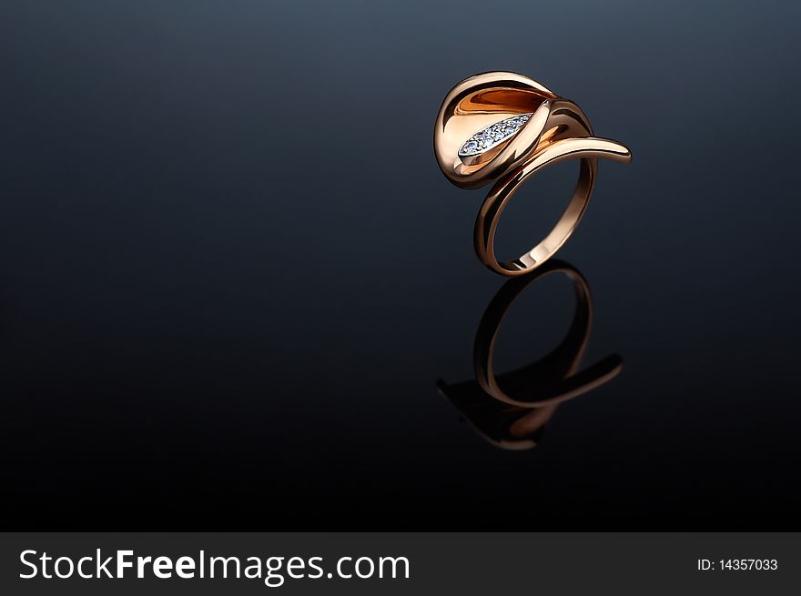 Beautiful diamond ring on black background. Beautiful diamond ring on black background