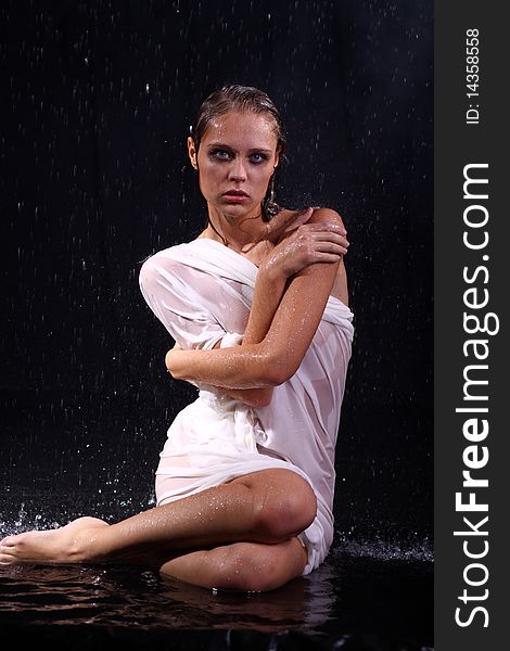 Sexual wet woman - a studio picture. Sexual wet woman - a studio picture