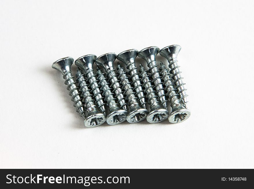 Row Of Metal Screws