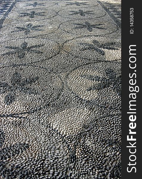 Cobble stone detail-texture as a background. Cobble stone detail-texture as a background