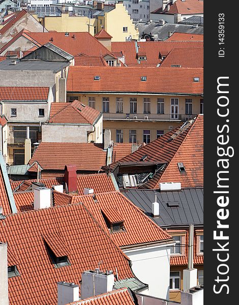 The Common Red RoofTops of Prague. The Common Red RoofTops of Prague