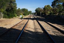 Rail Road Tracks Royalty Free Stock Photography Rail Road Tracks Royalty Free Stock Photography