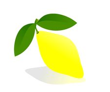 Lemon With Leaves Royalty Free Stock Photos