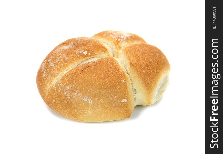 Bread rolls isolated against a white background