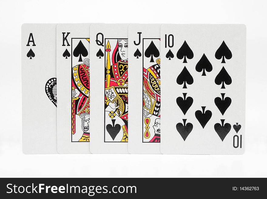Playing-cards on a white background. Playing-cards on a white background