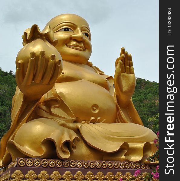 Sitting buddha statue at temple thailand. Sitting buddha statue at temple thailand.