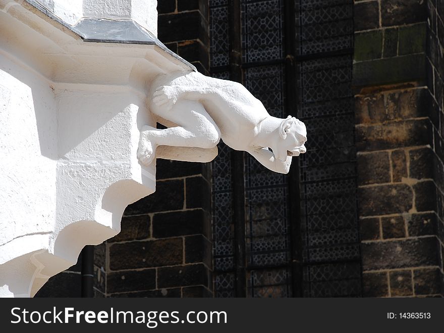 Gargoyle on the German castle of Meissen, Saxony. Gargoyle on the German castle of Meissen, Saxony.