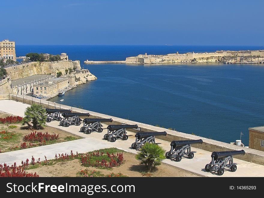 View to Grand Harbour of Valetta