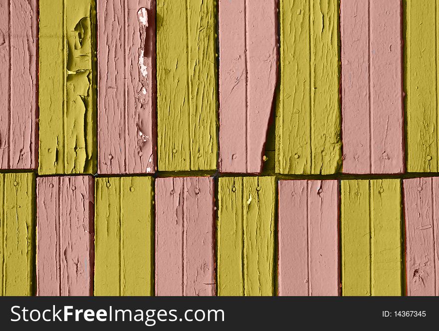 Red and yellow grunge vintage wooden wall. Red and yellow grunge vintage wooden wall