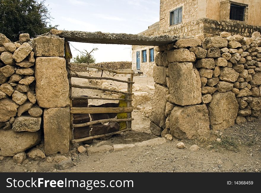 Rural farm gate