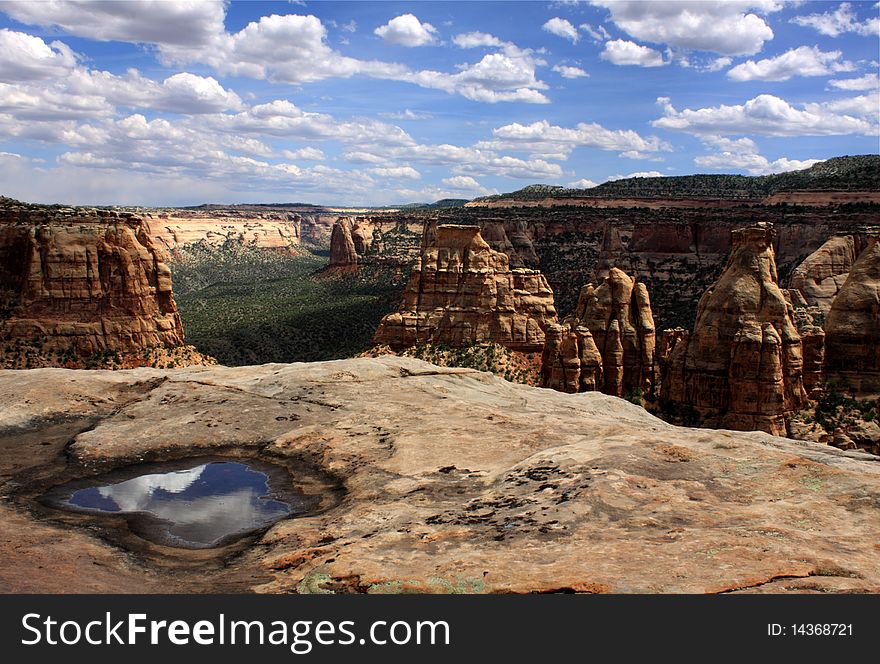 Monument Canyon with a view of Independence Monument in the Colorado National Monument.