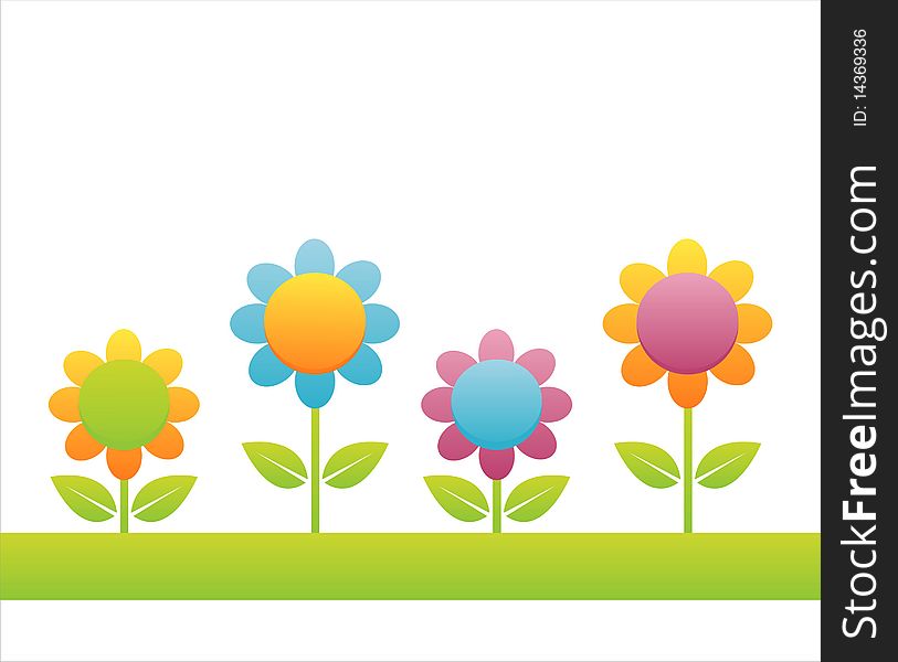 Colorful background with glossy flowers. Colorful background with glossy flowers