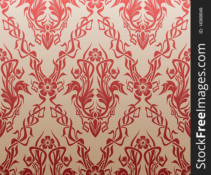 Seamless red and brown wallpaper. Seamless red and brown wallpaper