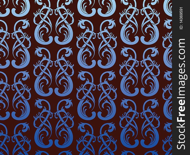 Seamless blue and brown pattern. Seamless blue and brown pattern