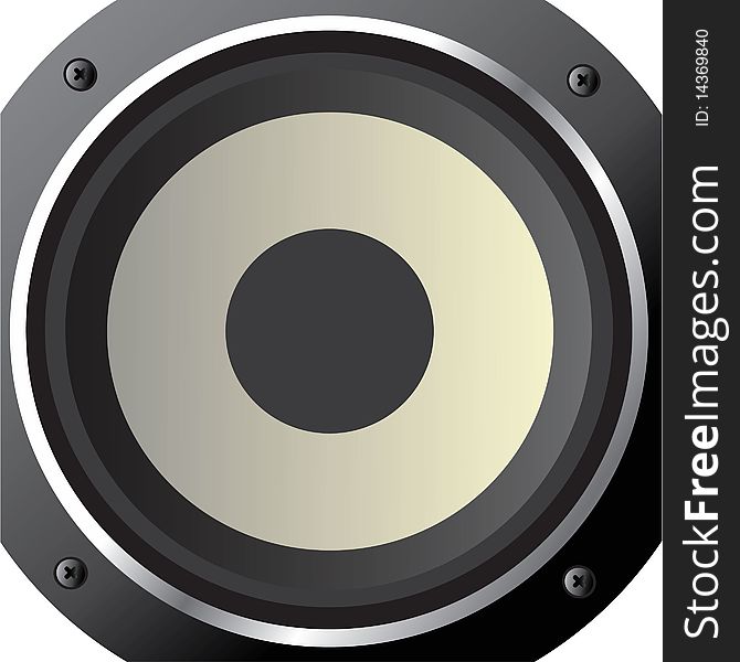 Vector illustration of a loudspeaker. Vector illustration of a loudspeaker