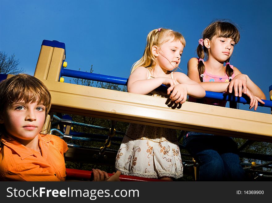 Boy with two girls