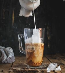 Iced Coffee Latte in Plastic Cup Isolated on White Background, C Stock  Photo - Image of brown, straw: 91887366