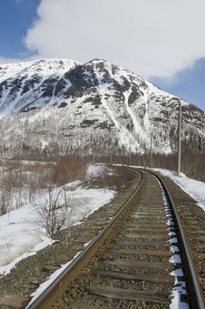 Railway And Mountains Stock Photography Railway And Mountains Stock Photography