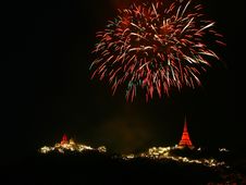 Fireworks On The Mountain Stock Photo Fireworks On The Mountain Stock Photo