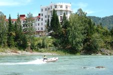 Hotel On Mountain Rivers Stock Images Hotel On Mountain Rivers Stock Images