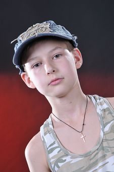 Portrait Of Is Ten Years Old Boy Royalty Free Stock Image