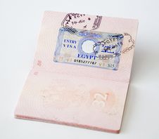 The Egyptian Visa In The Russian Passport Stock Photos The Egyptian Visa In The Russian Passport Stock Photos