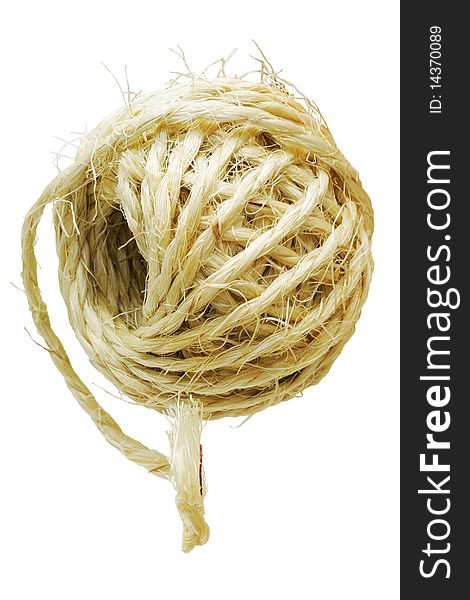 Close up image of a ball of parcel string