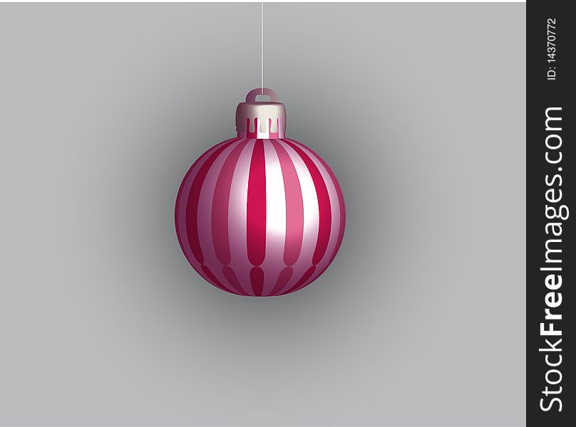 illustration of the X-mas ball isolated on a grey background