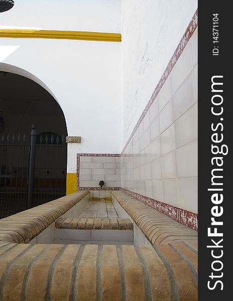 Detail of the interior of the bullfight Arena