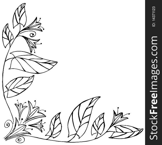 Beautiful hand drawn floral background