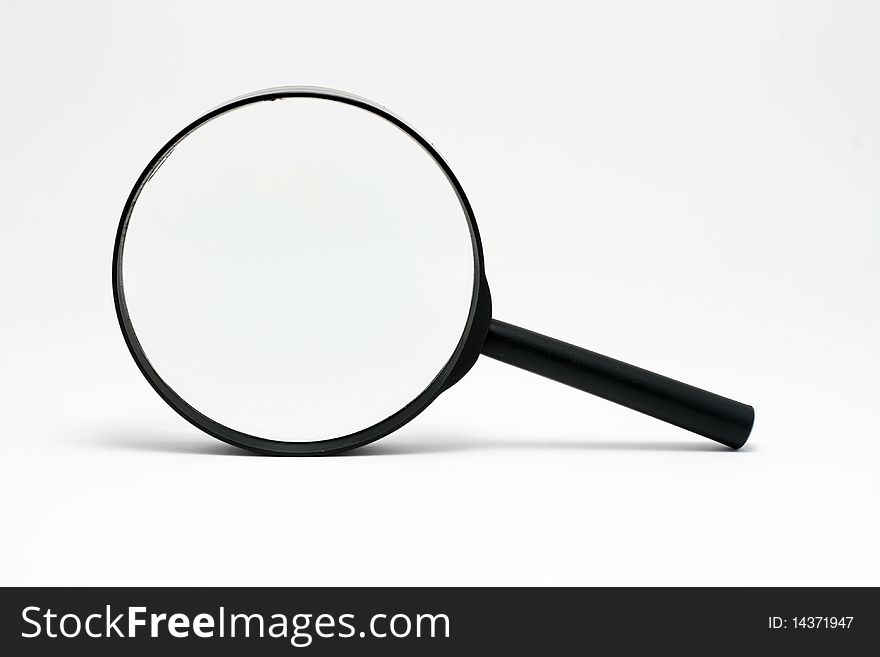 Black Magnifier Isolated In White