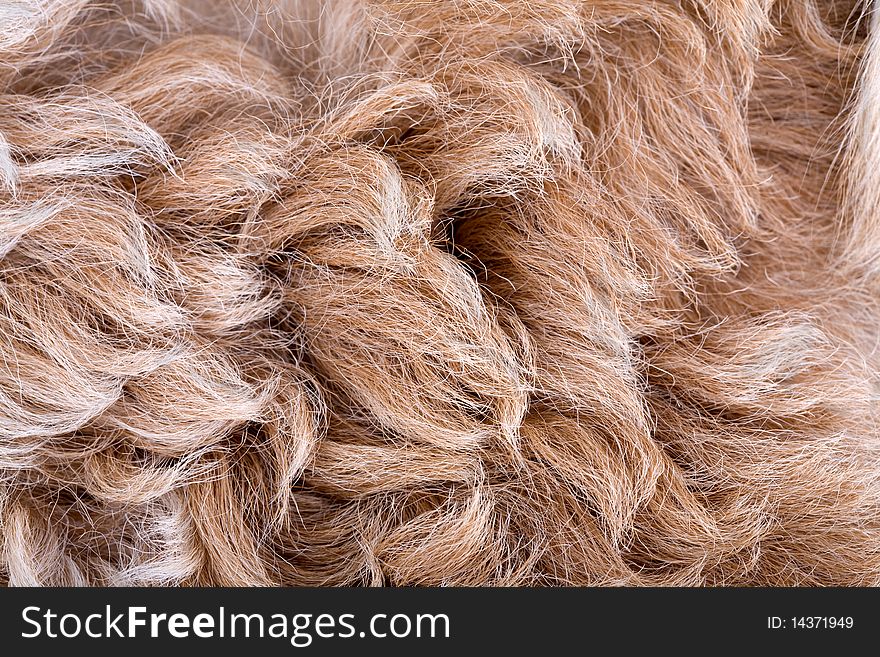 Abstract background of brown sheepskin. Abstract background of brown sheepskin