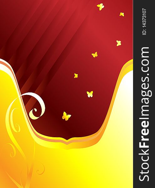 Abstract luxury background with wave. Clip-art