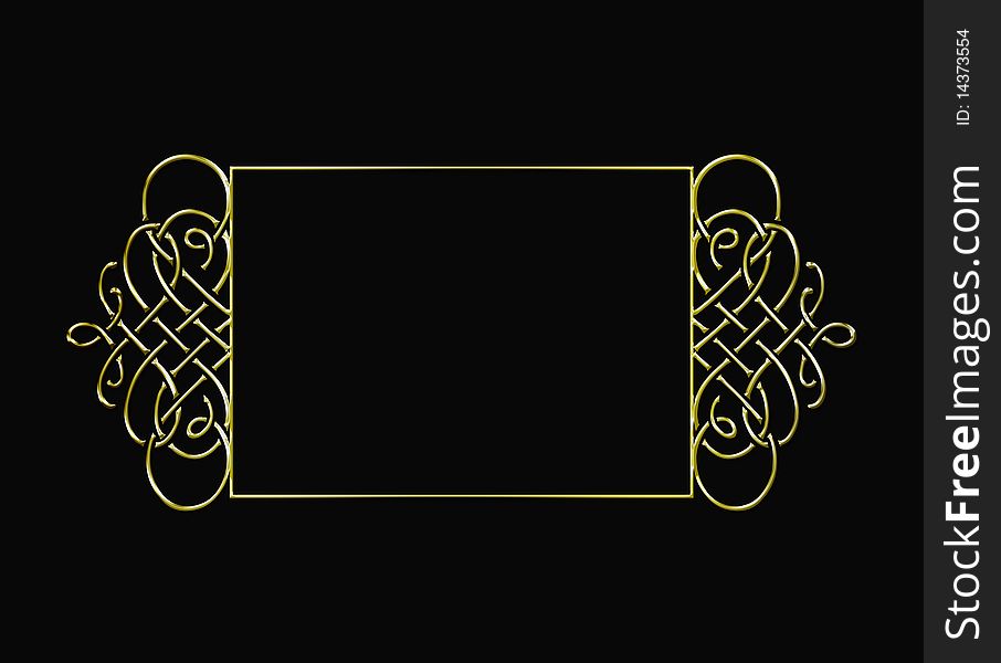 Vintage Golden Vector Frame