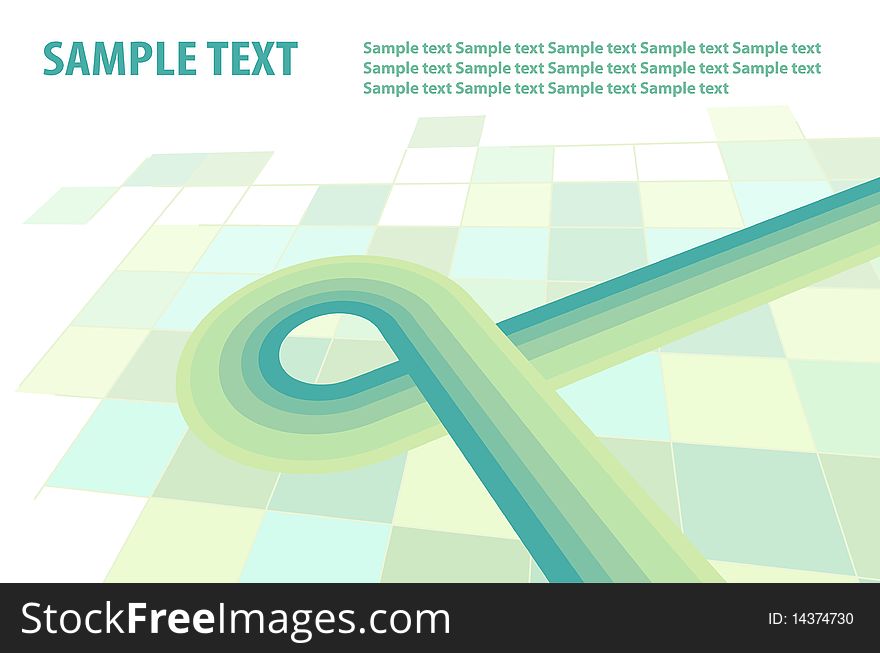 Abstract template with striped green line. Abstract template with striped green line