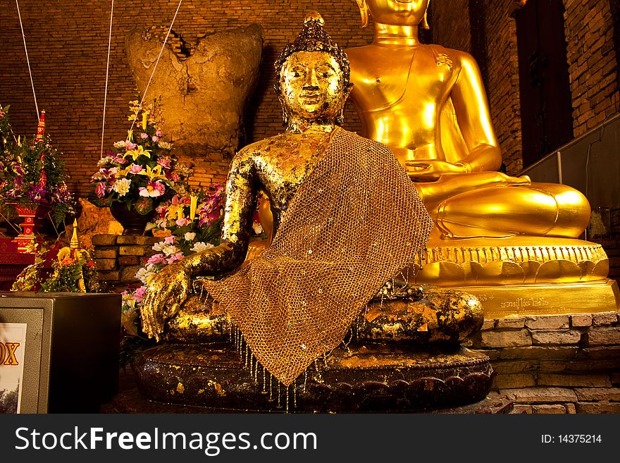 Lord Buddha Cover With Gold Leaf