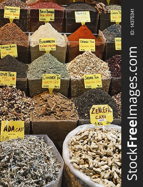 Turkey, Istanbul, Spice Bazaar, turkish spices for sale